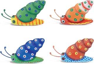 Puzzled Snail Bobble Metal Magnets (Set of 4)