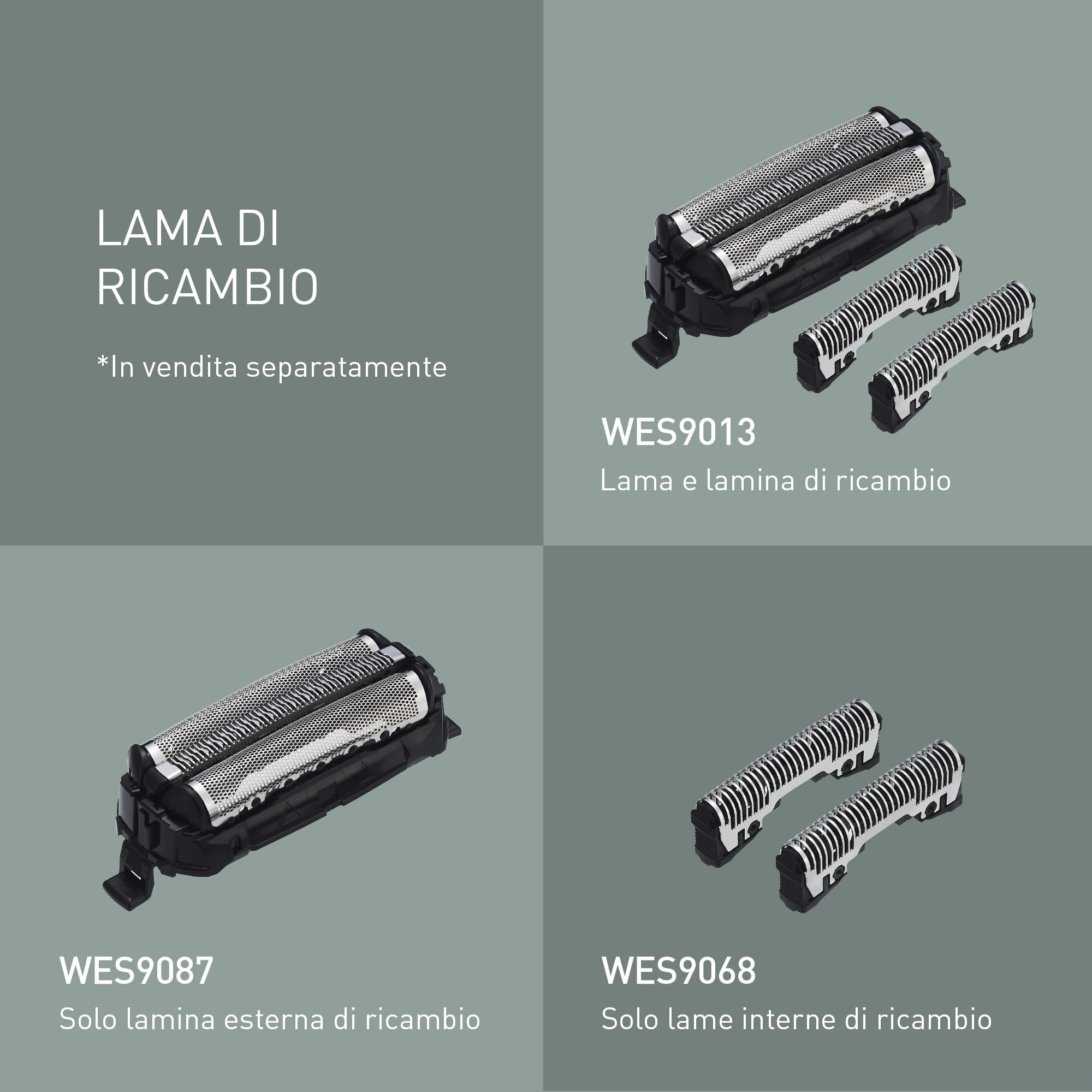 Panasonic Series 700 ES-ALT4B Rasoio Elettrico da Uomo a 3 Lame Wet & Dry, Rasoio Portatile Impermeabile, Sensore Barba Reattivo, Testina Flessibile, Trimmer Pop-Up, Impugnatura Ergonomica, Blu