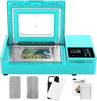 Phone Case Heat Press Machine, Professional 3D Vacuum Heat Press Machine 130 C Fast Heat Sublimation Kit, for Custom Phone Case Making