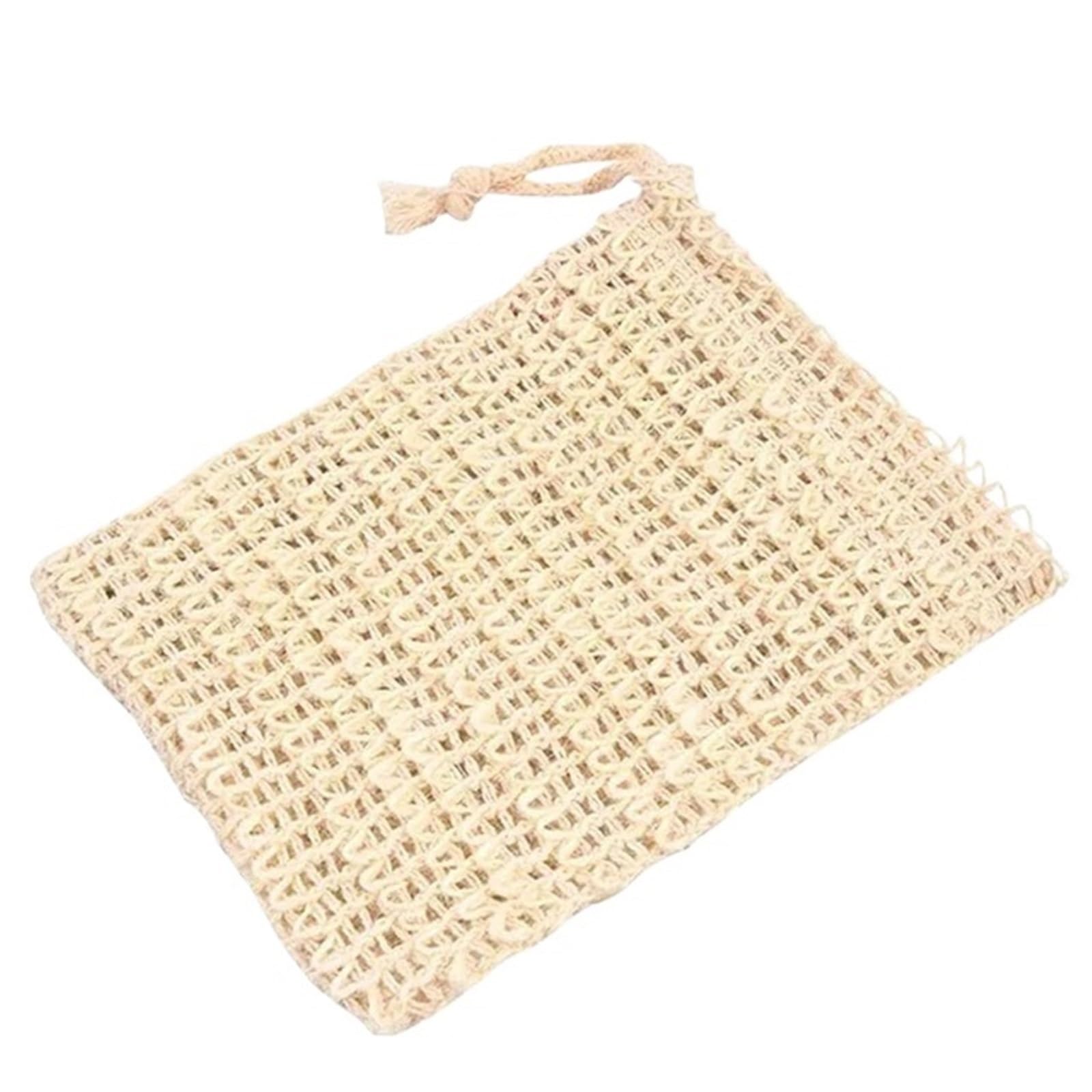 Zhsoao One Color 6Pcs Sisal Soap Saver Bag Exfoliating For Bath & Shower