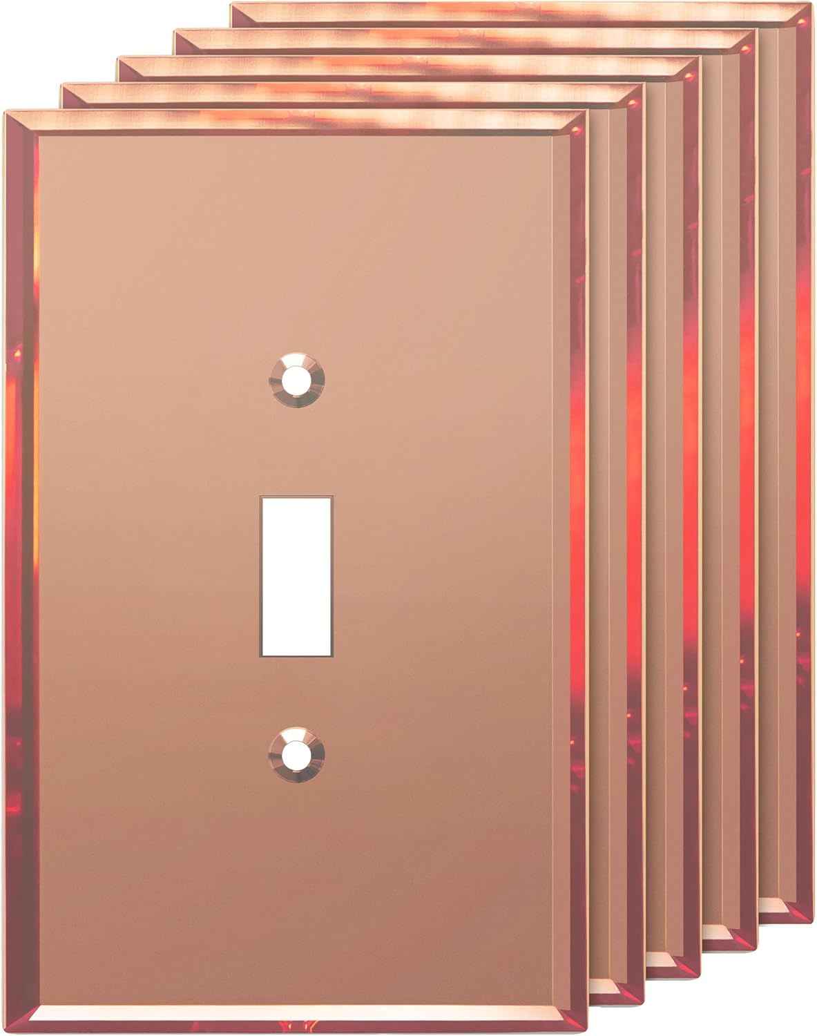 LIDER Toggle Switch Acrylic Wall Plate, Mirrored Light Switch Plate