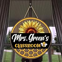 Vista 16 de Decoración para Puerta de Maestro NO es producto 3D, Letrero de Maestro Arcoíris Letrero de Bienvenida para Puerta de Maestro, Letrero de Puerta