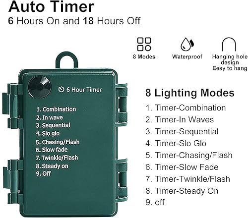 Vista 70 de Luces de Navidad Asenek Blanco cálido