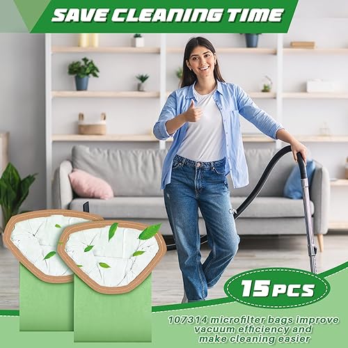 Miniatura 5 de Therwen 45 bolsas de microfiltro compatibles con Proteam 107314 Super Coach Pro 6, Provac Fs 6, Gofit 6, Gofit 6 Plus y Gofree Flex Pro Ii de 6