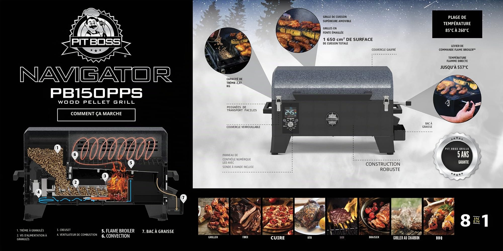 Pit Boss - Barbecue à Pellets Pit Boss NAVIGATOR PB150
