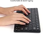 Rechargeable Bluetooth Keyboard for iPad Air Mini Pro iPhone MacBook, Android Tablet Cell Phone Smartphone Laptop, Small Compact Portable Wireless Keyboard (Black)
