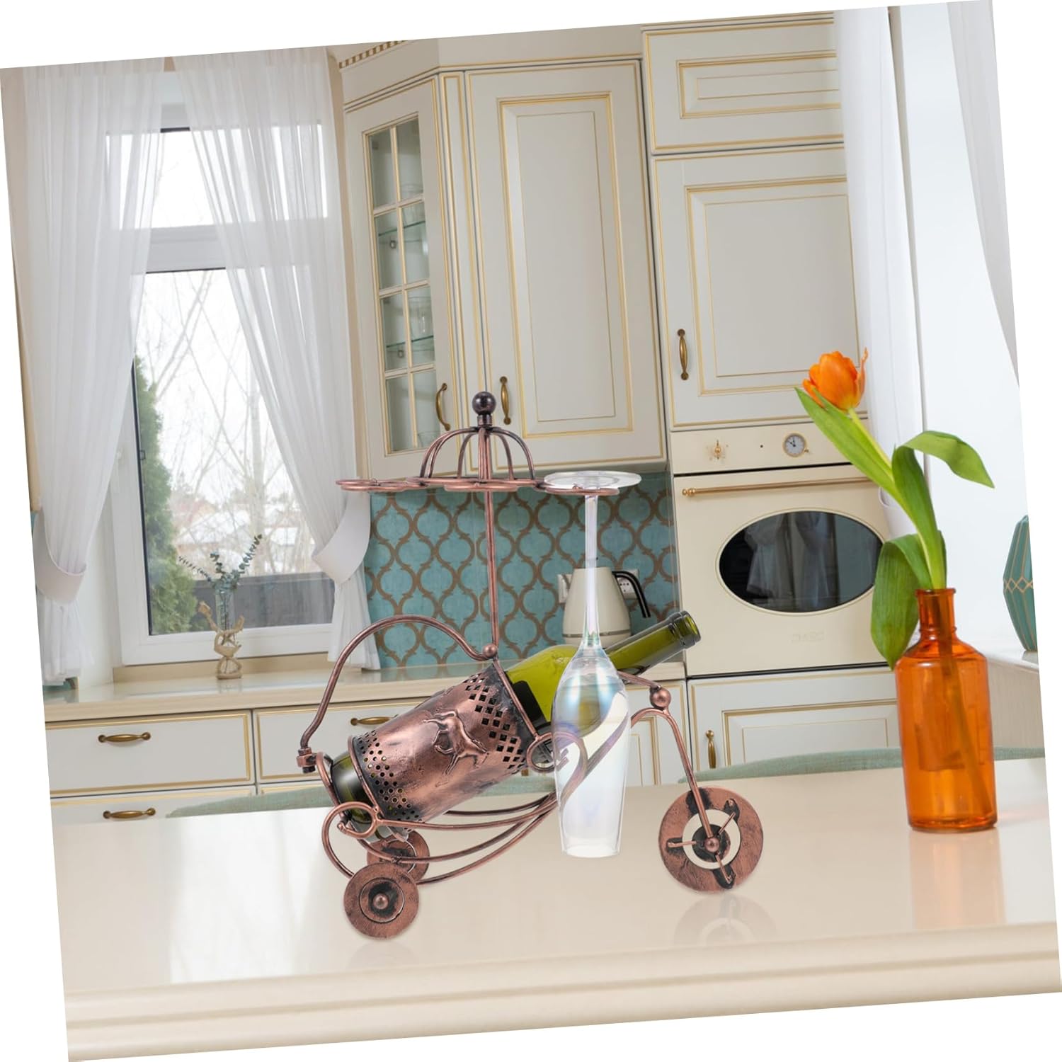 Ciieeo Wine Bottle Shelf Wine Rack Bottle Storage Holder Stylish for Home Kitchen Bar