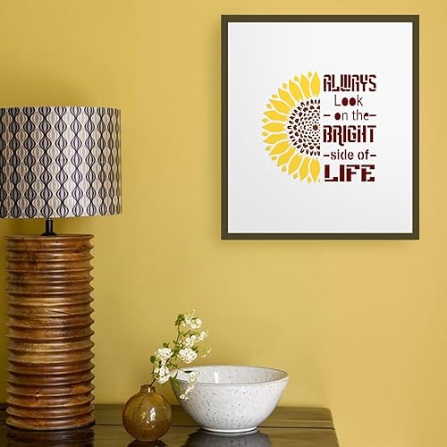 Miniatura 5 de CrafTreat 12 plantillas de girasol para pintar sobre madera (6 x 6), plantillas de flores reutilizables para lienzo, tela, papel, pared y muebles,