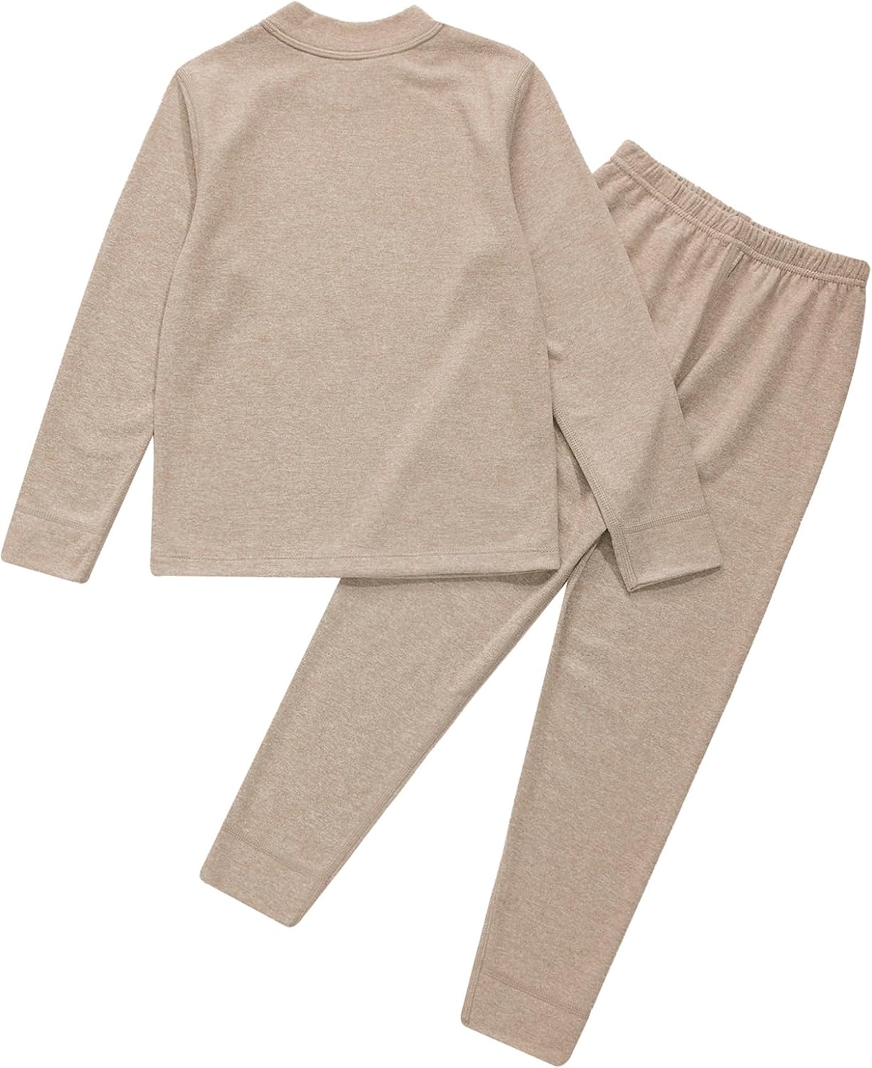 TTAO Kids Girls Boys Thermal Underwear Set Base Layer Long Johns Solid Color Basic Tops and Bottoms Suit