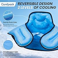 Vista 3 de Bolsa de hielo para aliviar el dolor de cuello y hombros, envoltura de bolsa de hielo para el cuello con gel reutilizable, terapia de compresa fría
