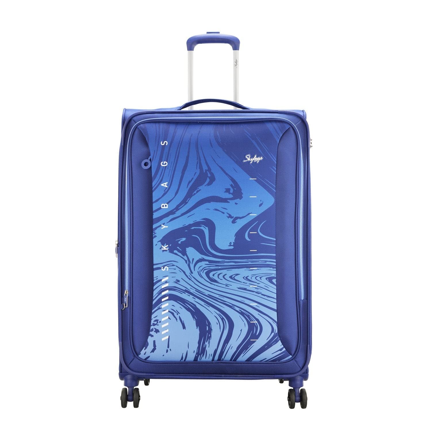 Polyester Solid Pattern Swirl 8W Str 81 Softshell Inline Suitcase/Trolley Bag (Violet, Large), H-82 Centimeters, Small, Medium-image-39