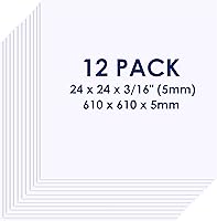 Vista 9 de Tablero de espuma de 24 x 36 x 3/16 pulgadas, paquete de 12 unidades, tablero de póster blanco, sin ácidos, doble cara, rígido, tablero de espuma