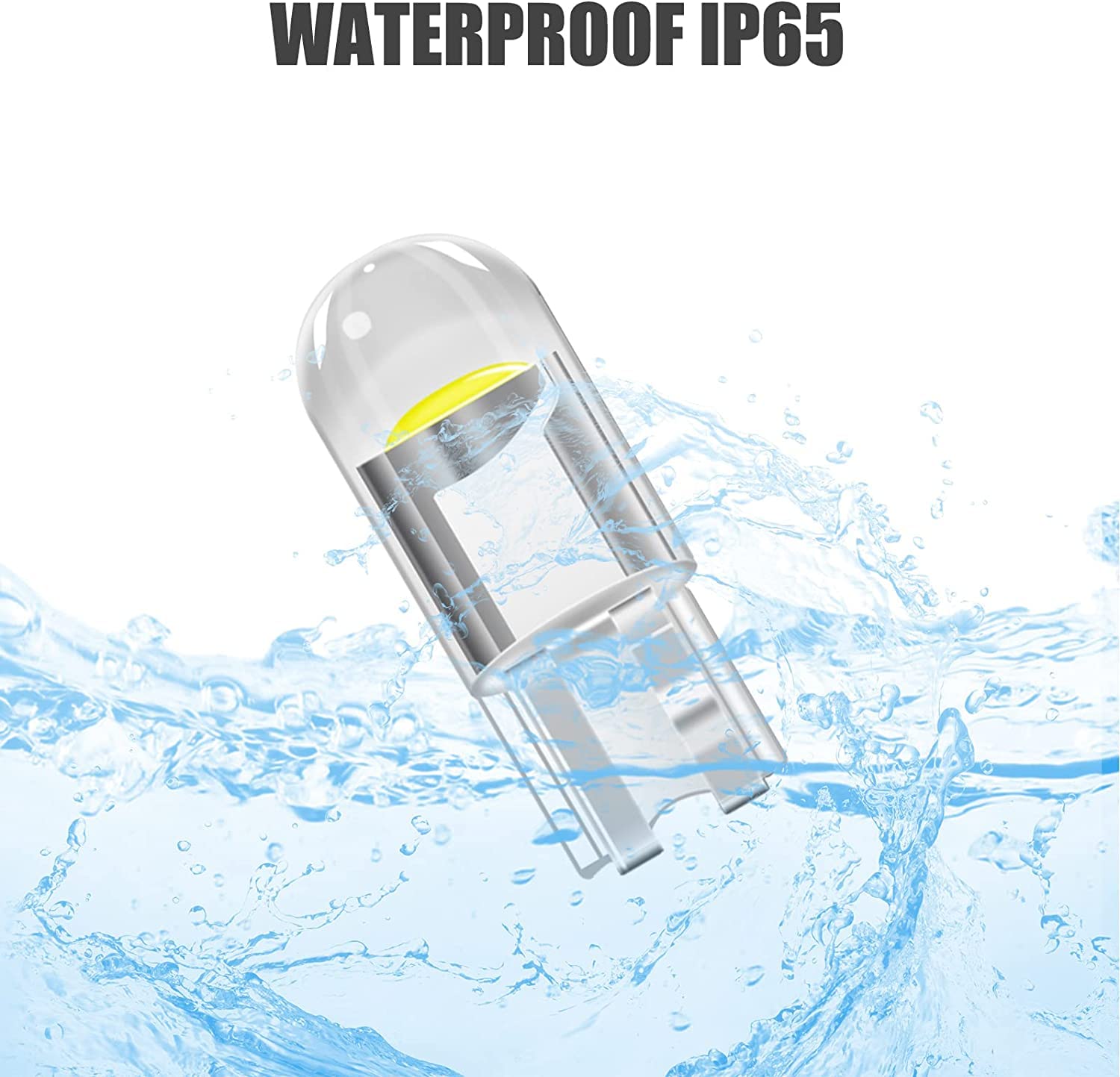 VS Lampadina trasparente T10 W5W 501 LED 194168 Lampadine, 10 pezzi Bianco freddo 6000K 12V per luci di posizione auto, luce interna, cruscotto, targa, lampadine bagagliaio