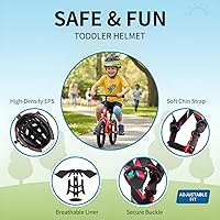 Vista 8 de KINGBIKE Casco para niños pequeños para niños y niñas de 2 a 8 años, casco de bicicleta para niños, cascos ligeros de dinosaurio con luz LED