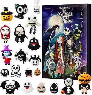 Halloween Advent Calendar 2023, Countdown Calendar 24 Days Horror Figures Advent Calendar, Collectible Advent Doll Figures Gifts for Kids (C)