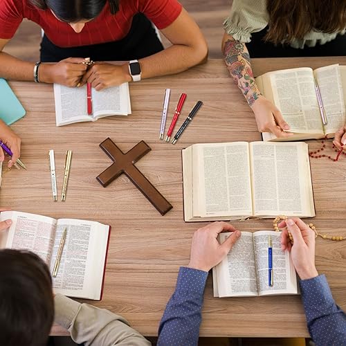 Miniatura 7 de Bolígrafos cristianos, con versículos bíblicos, con citas inspiradoras, motivacionales, divertidos para adultos, bolígrafo religioso, regalo para