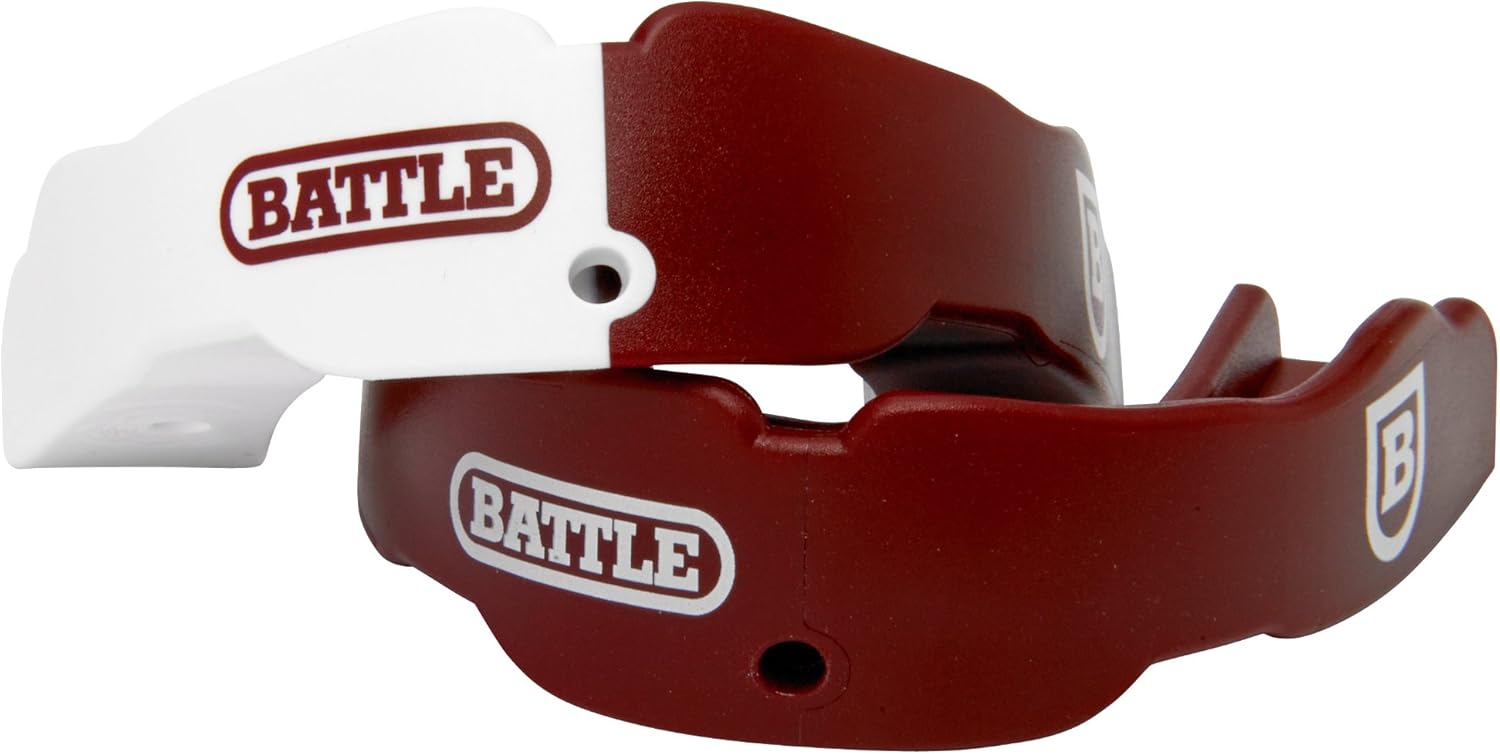 Battle Sports Science 2 Color Youth Mouthguard (2-Pack), Maroon : Sports & Outdoors