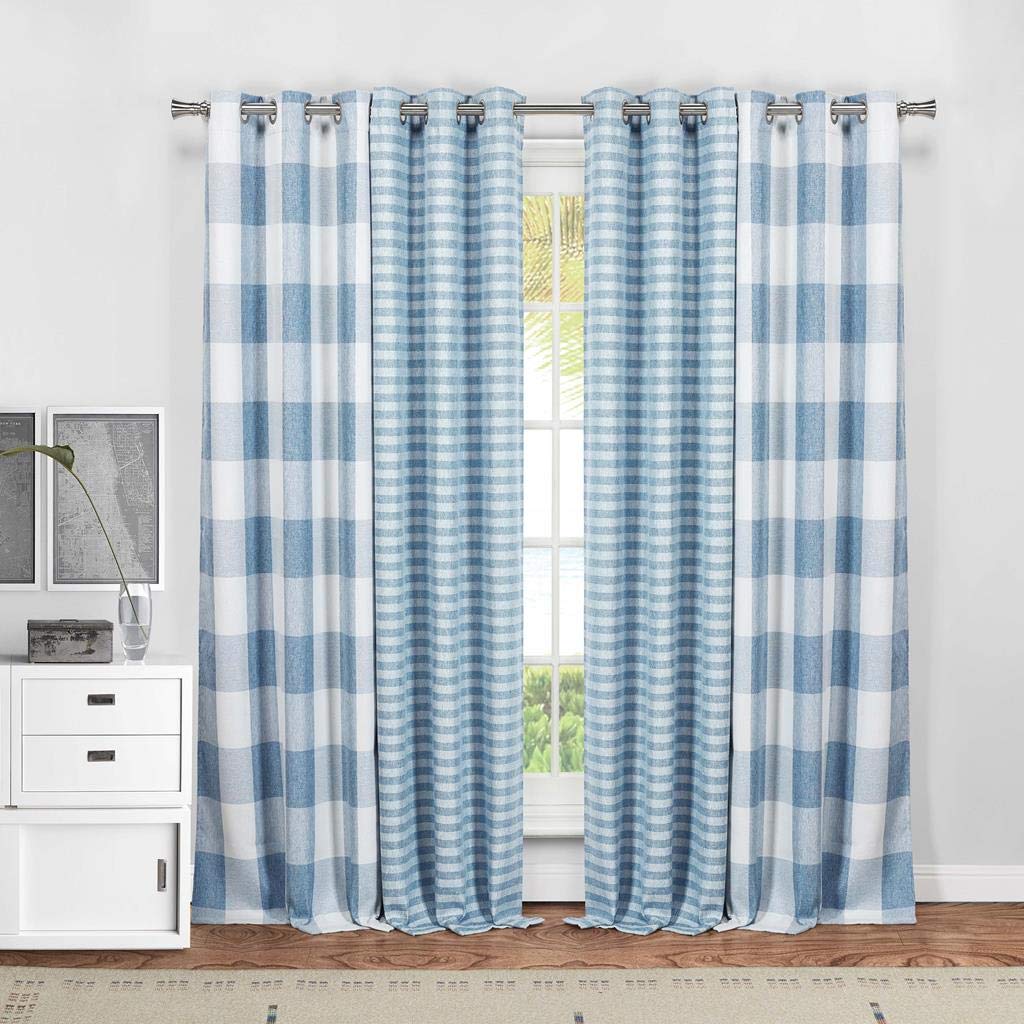 Blue Gingham Curtains Curtains & Drapes 2023