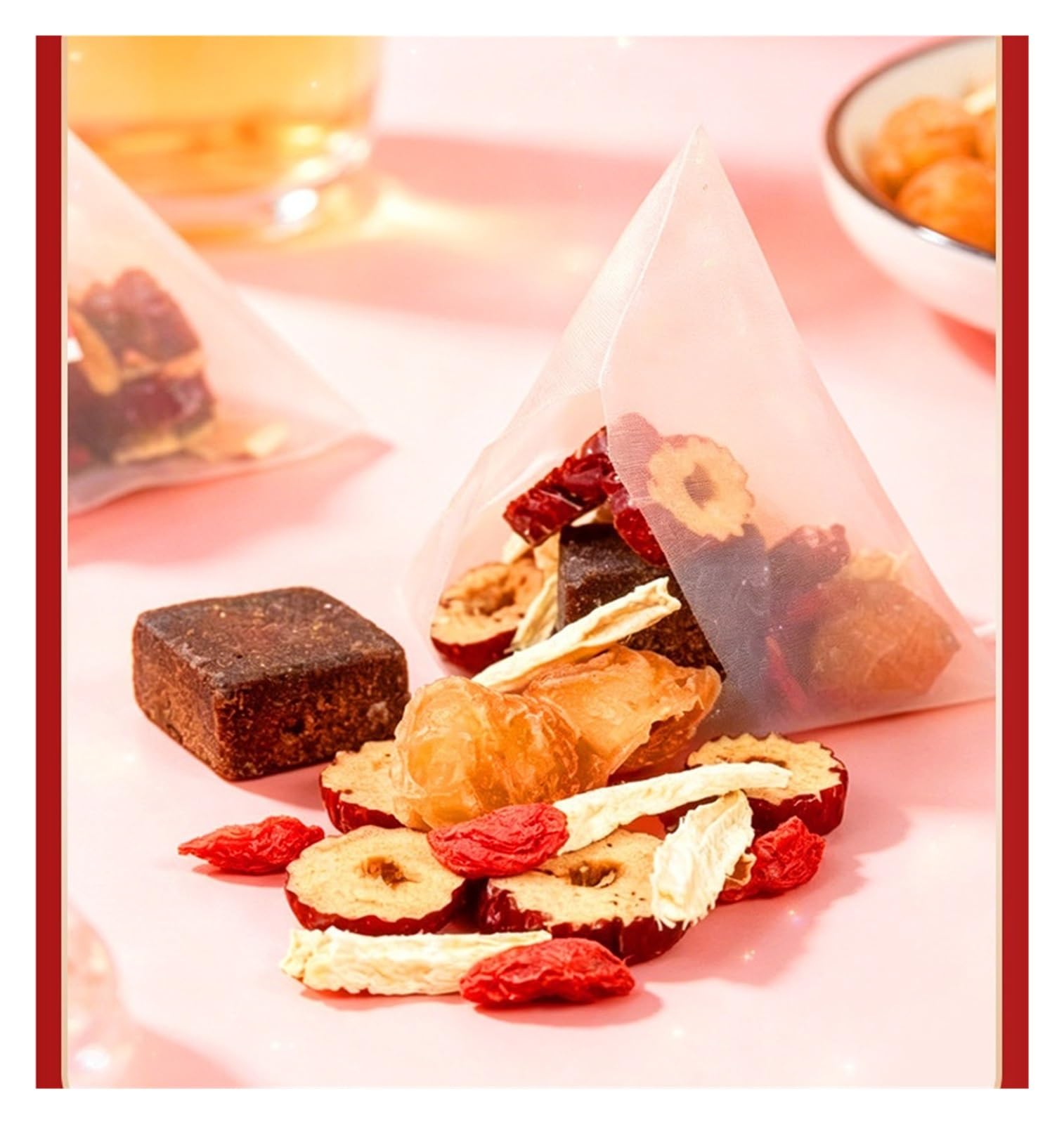 Brauner Zucker-Ingwer- und Jujube-Tee, einzeln verpackter Blumentee, 100 g (10 x 10 Päckchen)(3pcs)