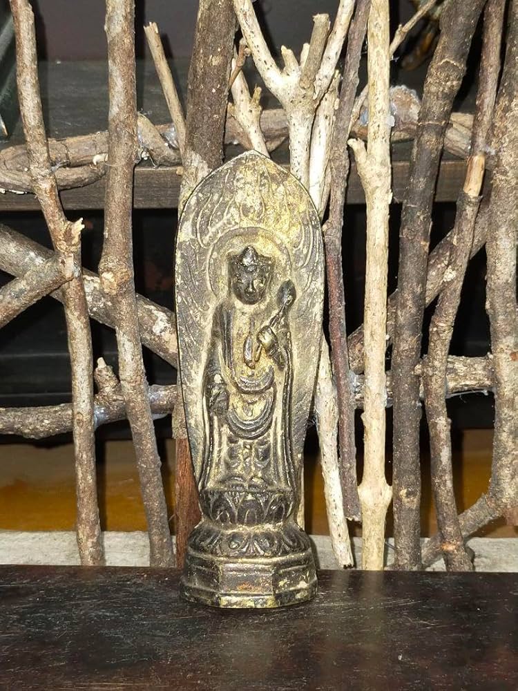 ☆彡　古銅製　観音像　立像　観音様　鍍金仏　観音菩薩　仏像　骨董　古玩 ☆彡 古銅製 観音像 立像 観音様 鍍金仏 観音菩薩 仏像 骨董