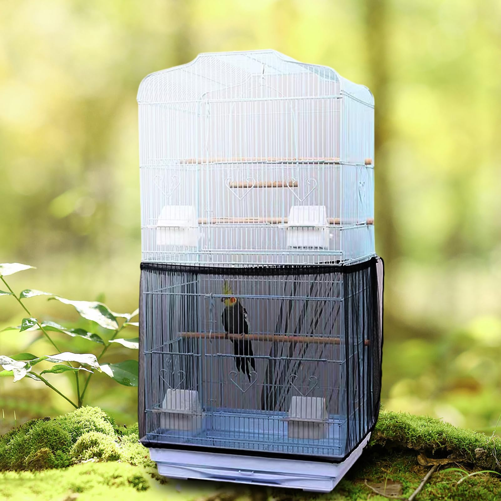 Vogelkäfig Abdeckung 2-teilig - Universeller Samenfänger Für Papageien & Vögel