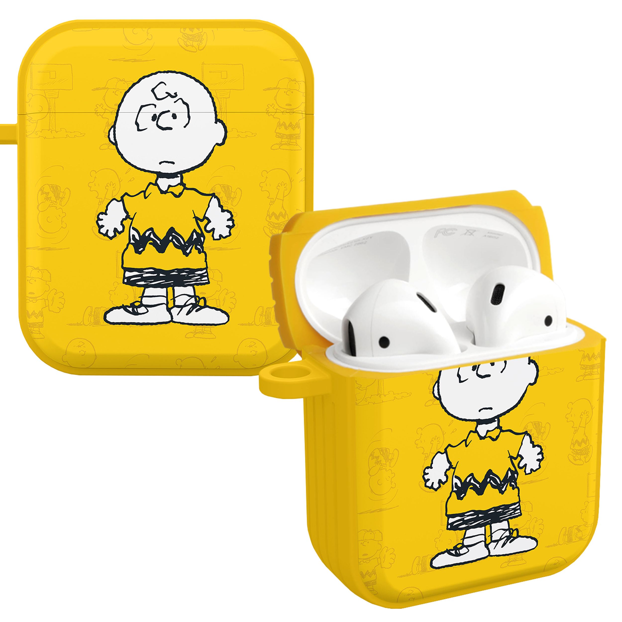 Peanuts Goodness & Grief HDX Case Cover Compatible with Apple AirPods Gen 1 & 2 (Charlie Brown)