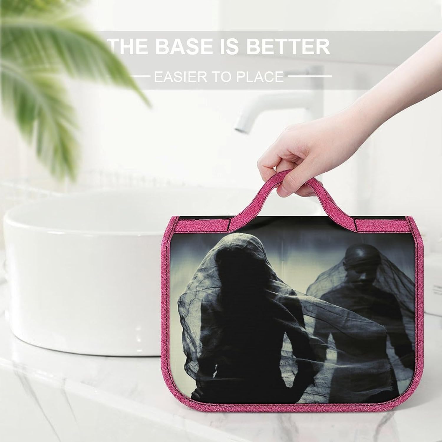 Man Under Black Cloth Hanging Toiletry Bag Large Capacity Bathroom Storage Bag with Hanging Hook Portable Hanging Organizer Men And Women Travel Toiletries Bag image 3