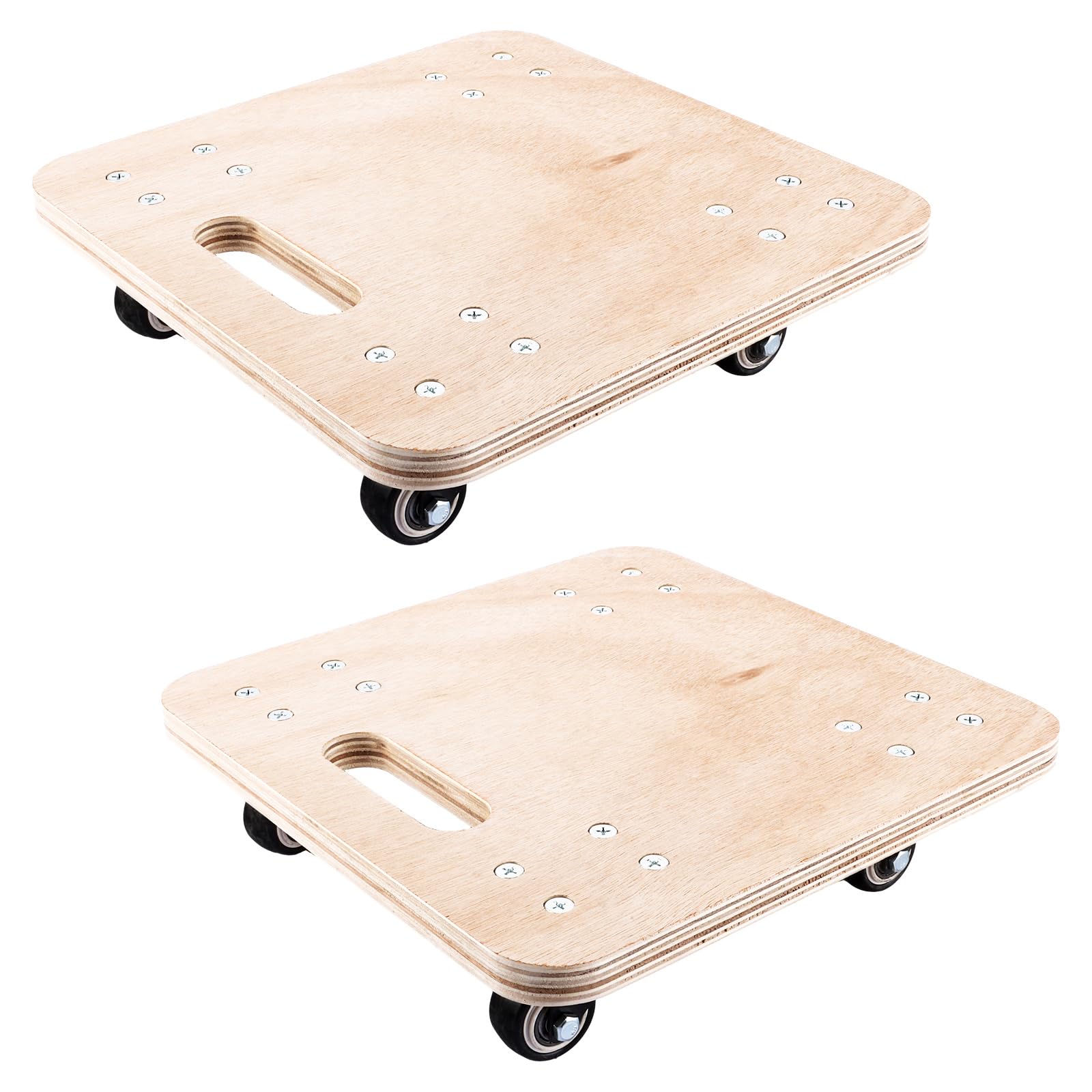 APACALI Lot de 2 roulettes de transport en bois - 30 x 30 cm - 18 mm d'épaisseur - Charge maximale : 320 kg - Pour déménagement et transport
