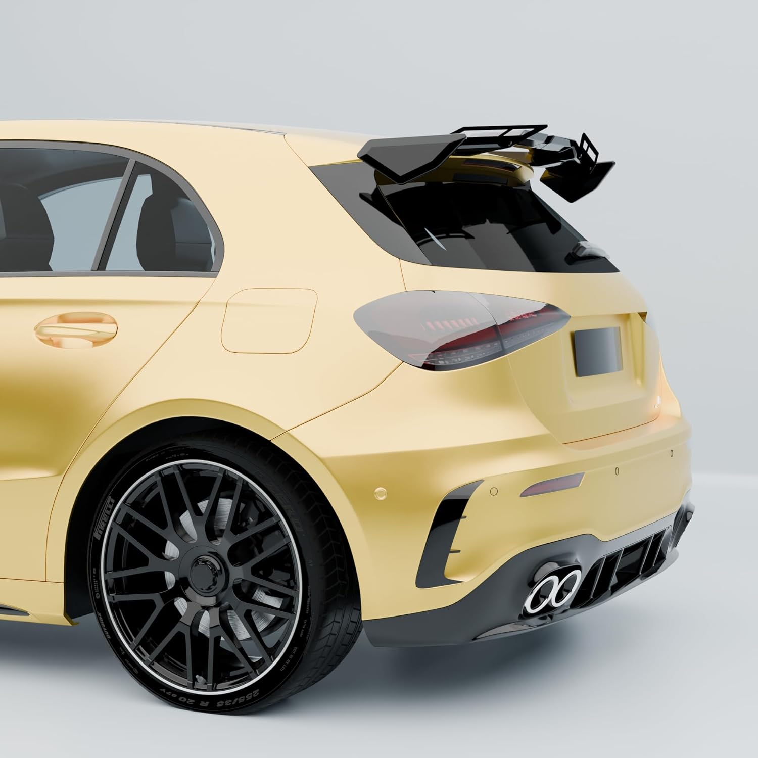 Universal Rear Window Roof Spoiler Wing Gloss Black Compatible with Most Hatchback/SUV/Wagon Hatch Mount