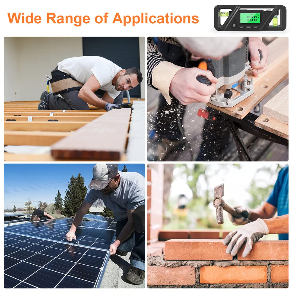 OSALADI 2pezzi Goniometro Digitale Portatile Con Display Lcd Strumento Di Misurazione Angolare e Alta Precisione Per Lavori Di Falegnameria e Ingegneria Facile Da Usare e Trasportare