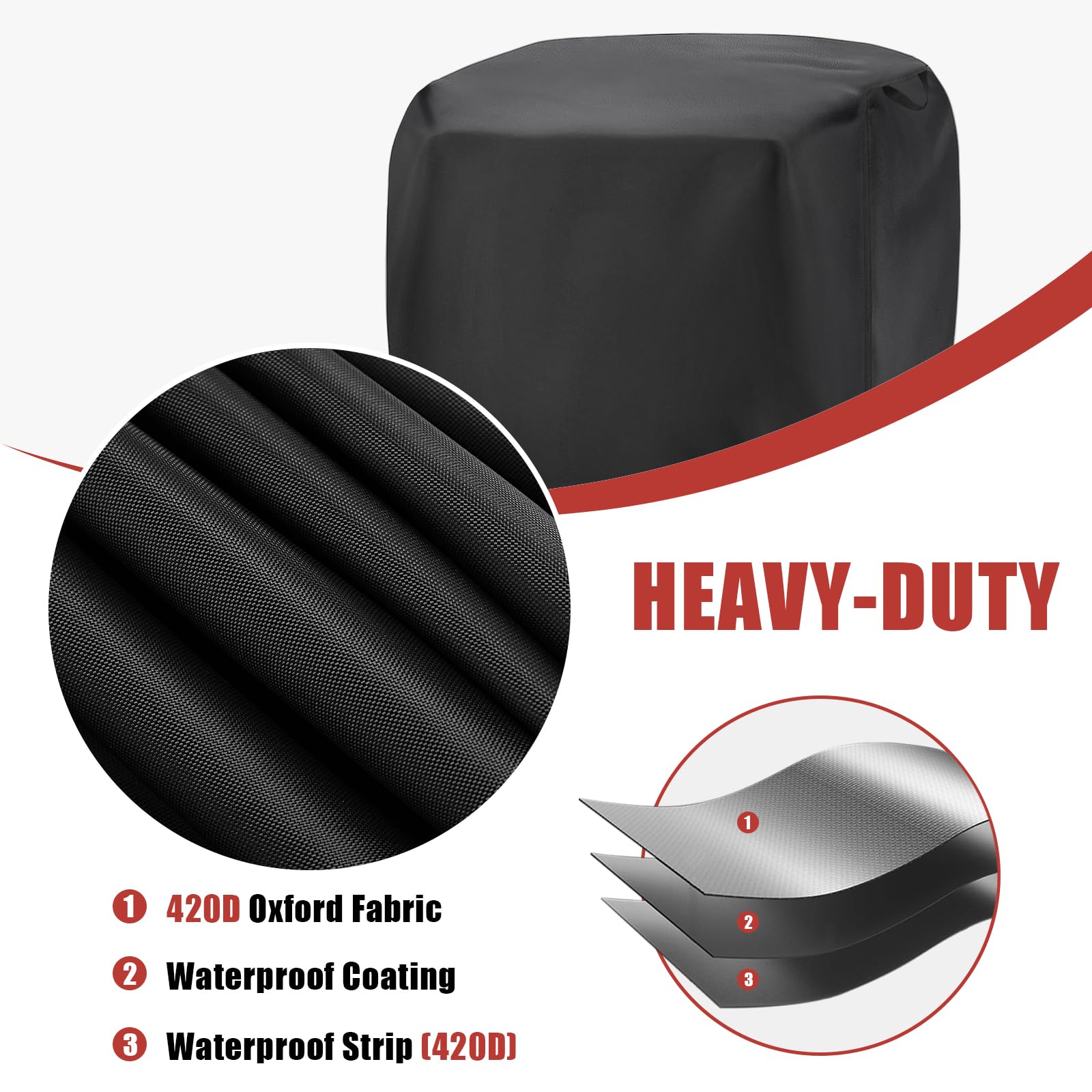 CHEFMAN - Cubierta para horno de pizza para interior y exterior, impermeable, para horno de pizza de 12 pulgadas, para interiores y exteriores, 19 pulgadas de largo x 17 pulgadas de ancho x 11 6