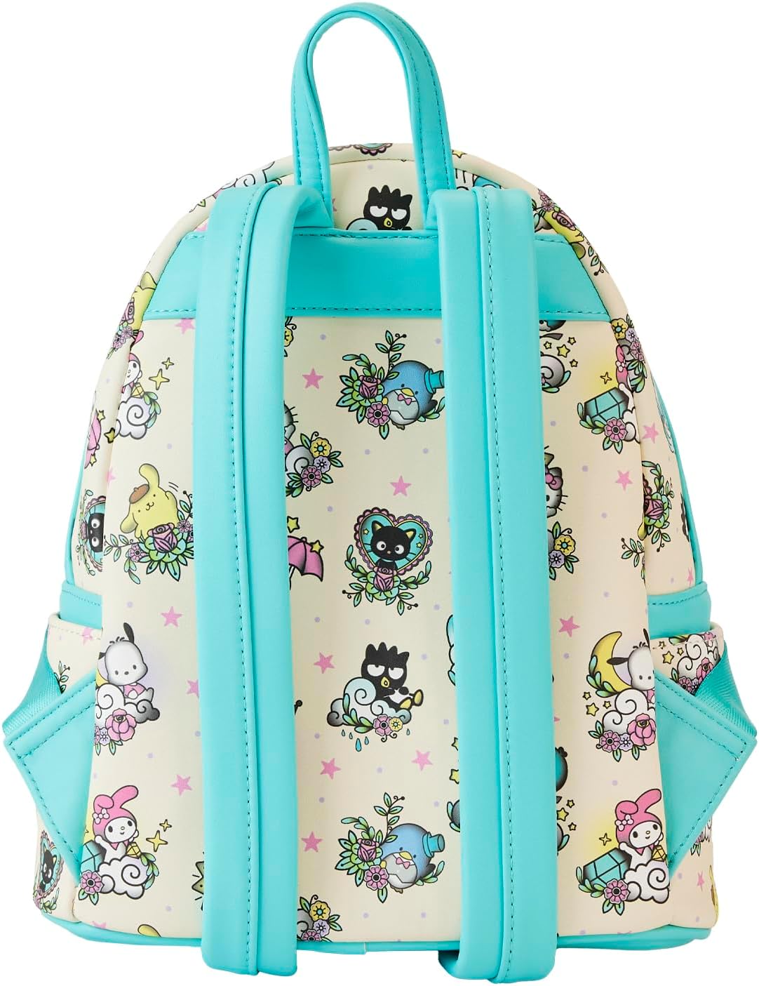 Loungefly Sanrio Hello Kitty Tattoo All Over Print Womens Double Strap Shoulder Bag Purse