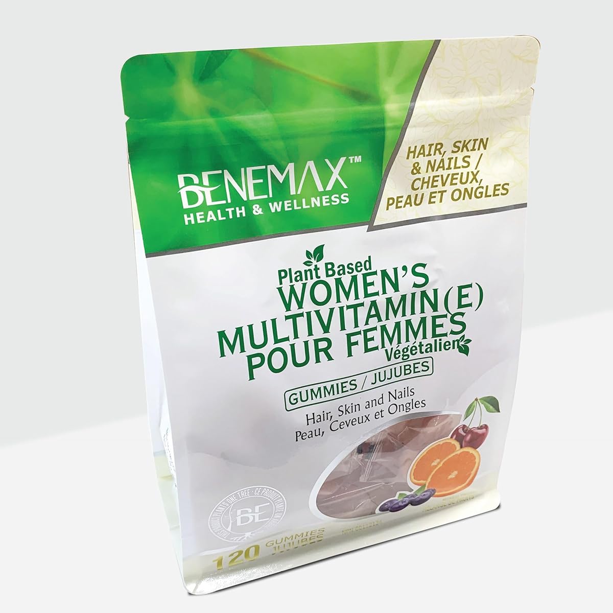 Benemax Health & Wellness Benemax Women's Multivitamin Gummies - For Hair, Skin, Nails, Metabolism, Eyesight, Immune Function, Collagen Formation, Connective Tissue. Energy and Overall Good Health. With Calcium, Iron, and Antioxidants. 120 Gummies