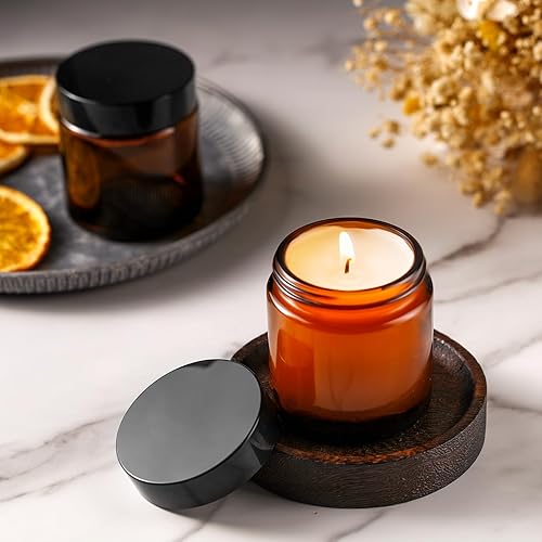 Miniatura 4 de Norme 24 frascos de vidrio de 4 onzas con tapas a prueba de fugas, redondos, herméticos, frascos cosméticos vacíos con forros interiores en la tapa