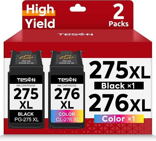 PG-275XL CL-276XL Replacement for Canon Ink 275 and 276 Ink Cartridge 2Pack