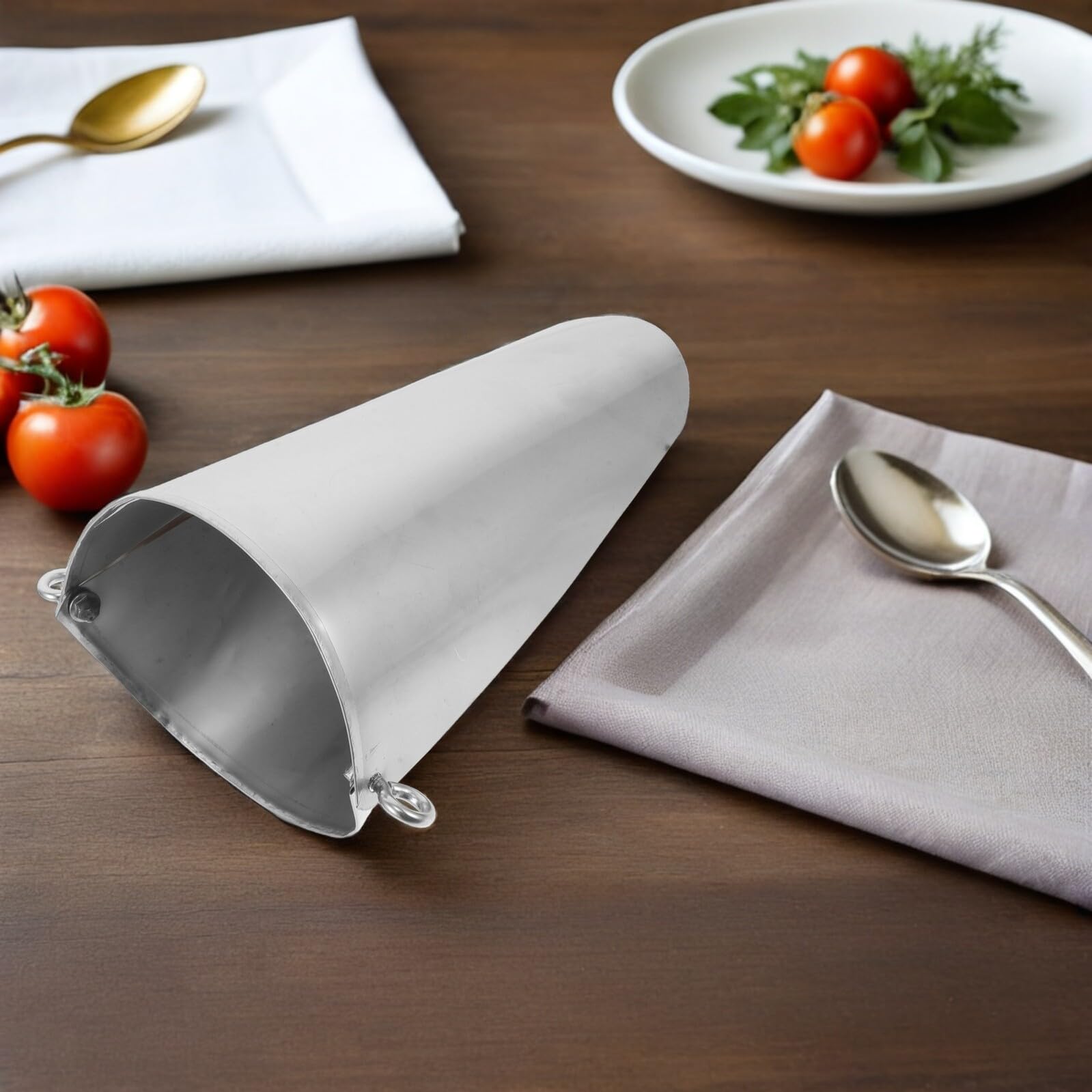 Embudo para Embolsado de Acero Inoxidable Boca Oval y Pico