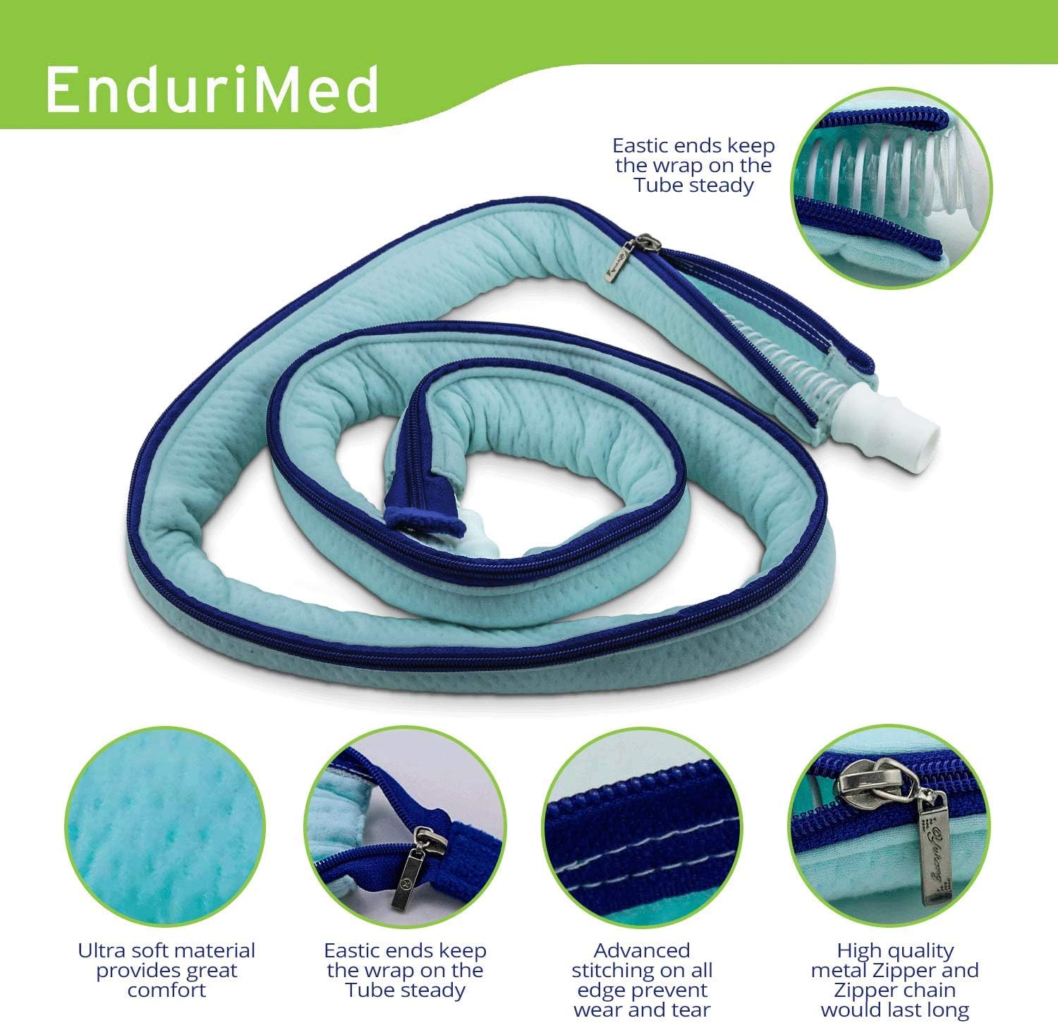 Exсluѕіvе Dіѕсоunt 70% Prісе EnduriMed CPAP Hose Cover 6ft - Comfort Sleeve for Heated Tubing - 100% Skin Safe Quality, Zippered Tubing Wrap Insulator - Soft Fabric Wrap, No Condensation - Insulated CPAP Tube Covers