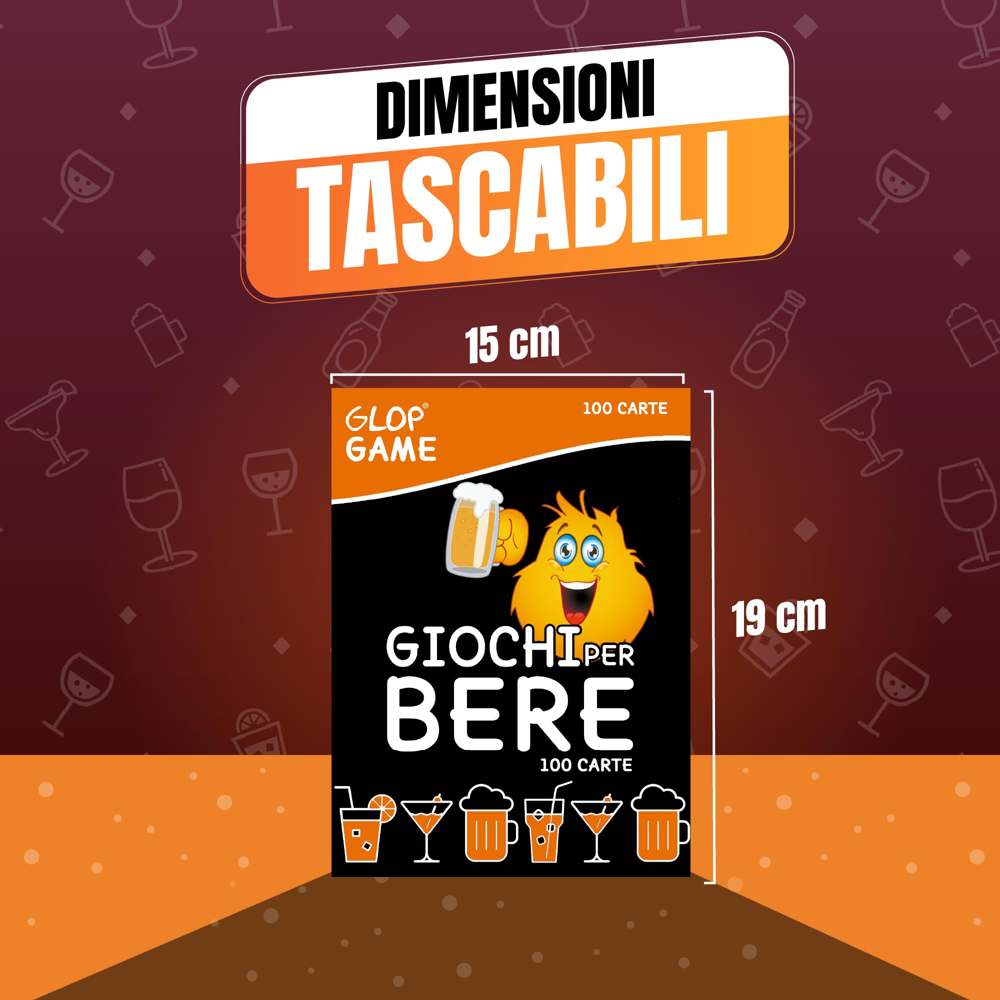 GLOP Game, Giochi da Tavolo Adulti di Carte per Bere, Regali Simpatici e Divertenti, Idee Regalo per Lei e Lui, per Natale, Amica, Amiche, Giochi Alcolici per Feste, Drinking Game