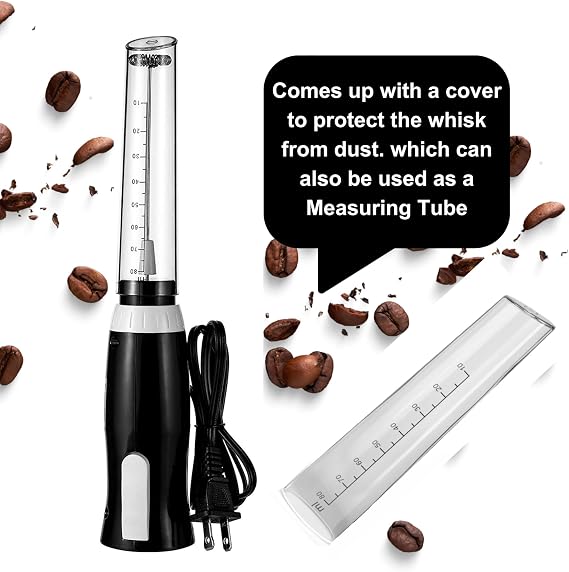 K-Brands Corded Electric Milk Frother with Plug in - Handheld Electric Whisk Stirrer Whipper - Foam Maker for Coffee, Latte, Cappuccino, Hot Chocolate Powerful Drink Mixer