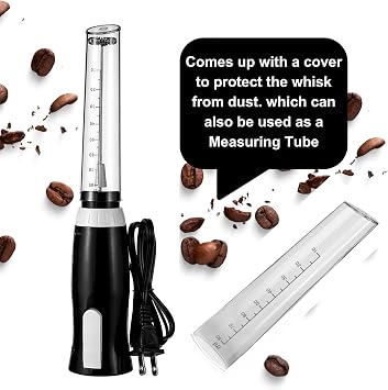K-Brands Corded Electric Milk Frother with Plug in - Handheld Electric Whisk Stirrer Whipper - Foam Maker for Coffee, Latte, Cappuccino, Hot Chocolate Powerful Drink Mixer
