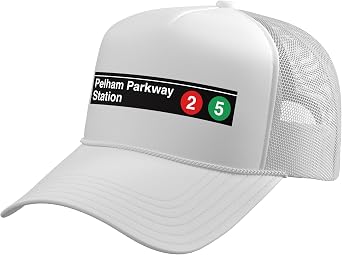 Pelham Parkway Station Bronx New York NYC Subway Train Sign Trucker Hat with Adjustable Mesh Back