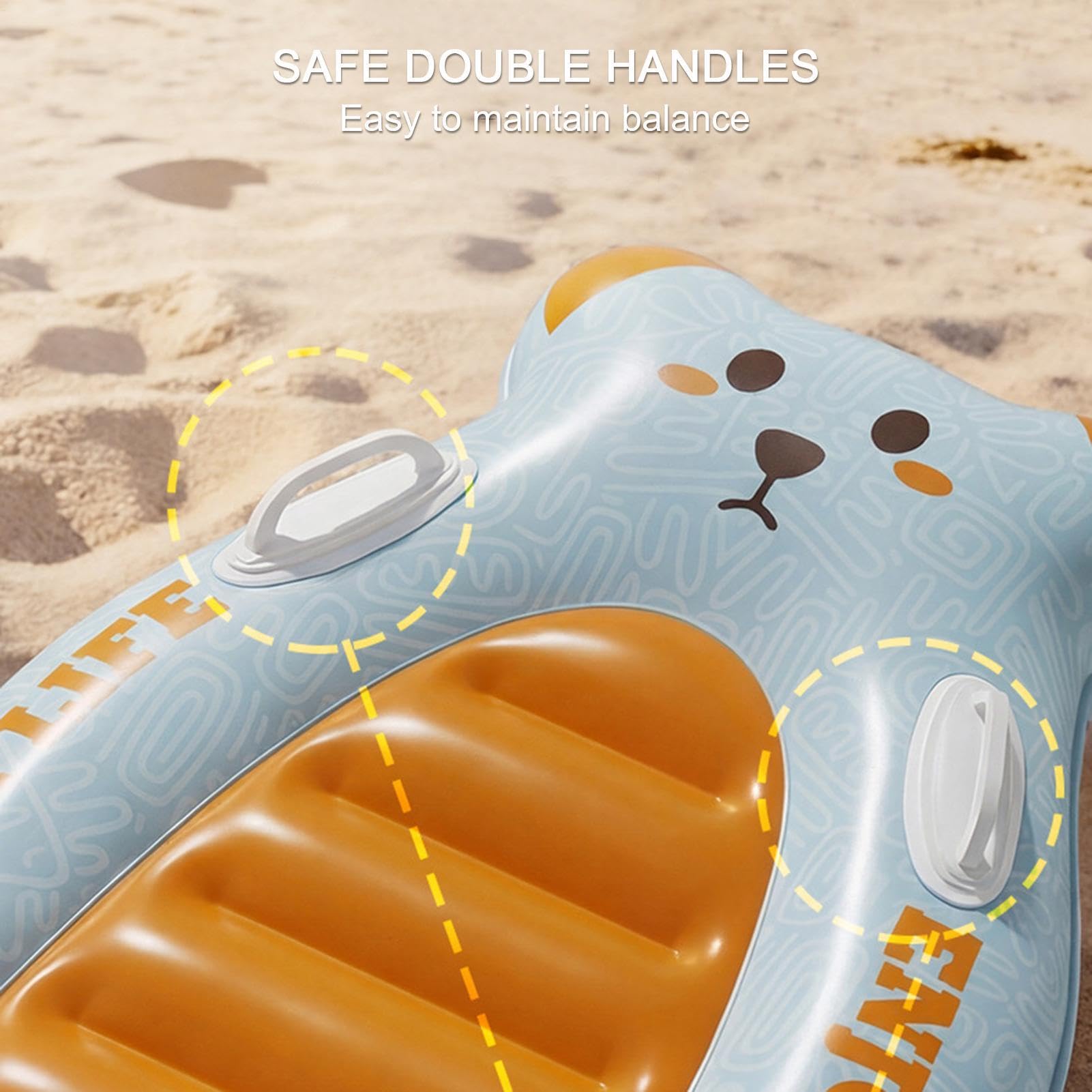 Planche de surf gonflable pour avec poignées | Planche de bodyboard pour enfants, lac, parc aquatique, camp d'été, voyage, toboggan aquatique