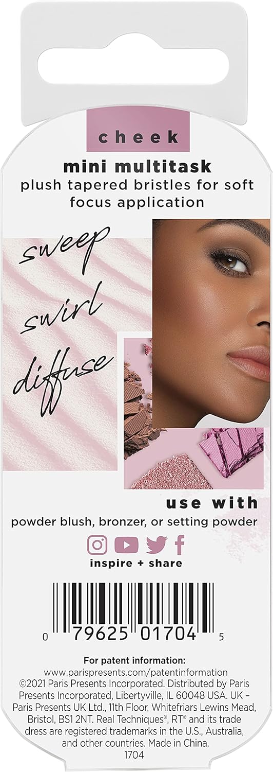 Real Techniqes Mini Multitask Makeup Brush, For Blush + Bronzer : Beauty & Personal Care