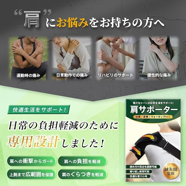 【バスケット実業団×鍼灸師監修】LESIR[レザイヤ] 肩サポーター日常用サポーター 簡単装着 左右兼用 Free size - 3