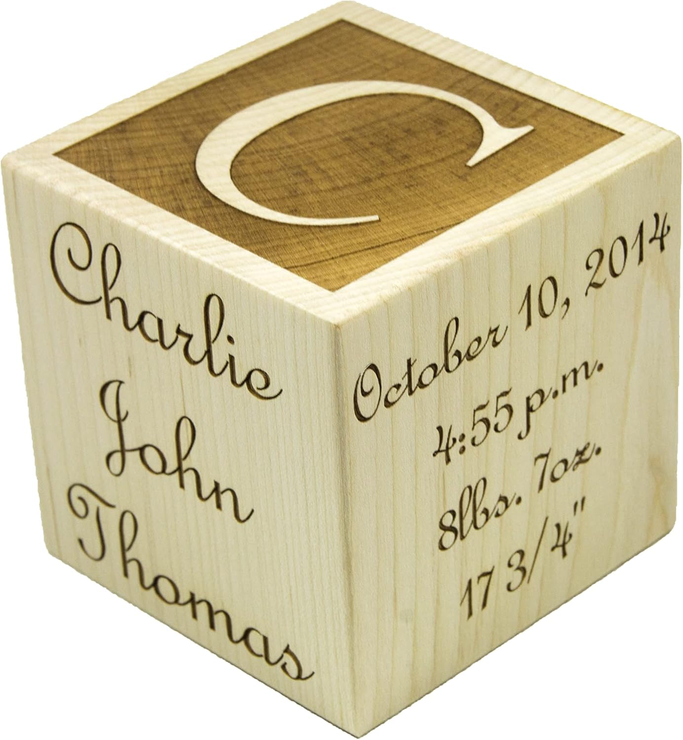 Personalized Wooden Baby Block by Little Wooden Wonders