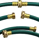 Darnassus PVC Garden Hose 1/2 Inch Green Heavy Duty Water Hose with Solid Brass Fittings,No Leaking, Flexible,for outdoors,Lawns,Patio (25 FT, Green, Brass Fittings)