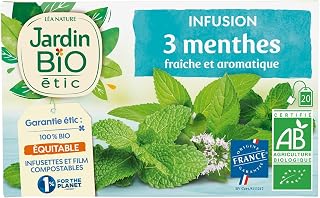 Jardin BiO étic - Infusion Menthe 3 Menthes - 20 Unité (Lot de 1)