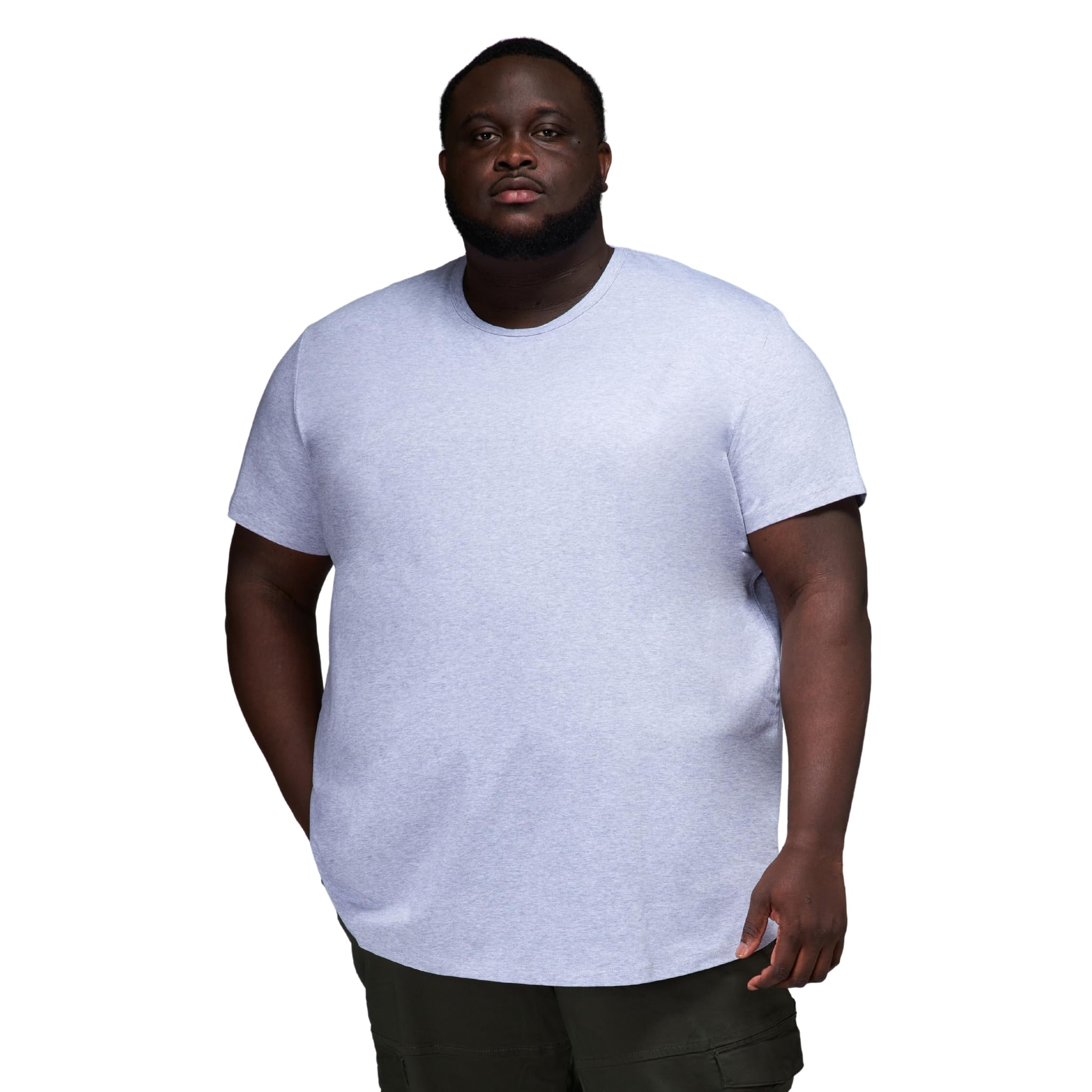 STRONGSIZE Men's Big and Tall Shirts – Stretch T-Shirt for Casual Wear (Available in Longer and Regular Length)
