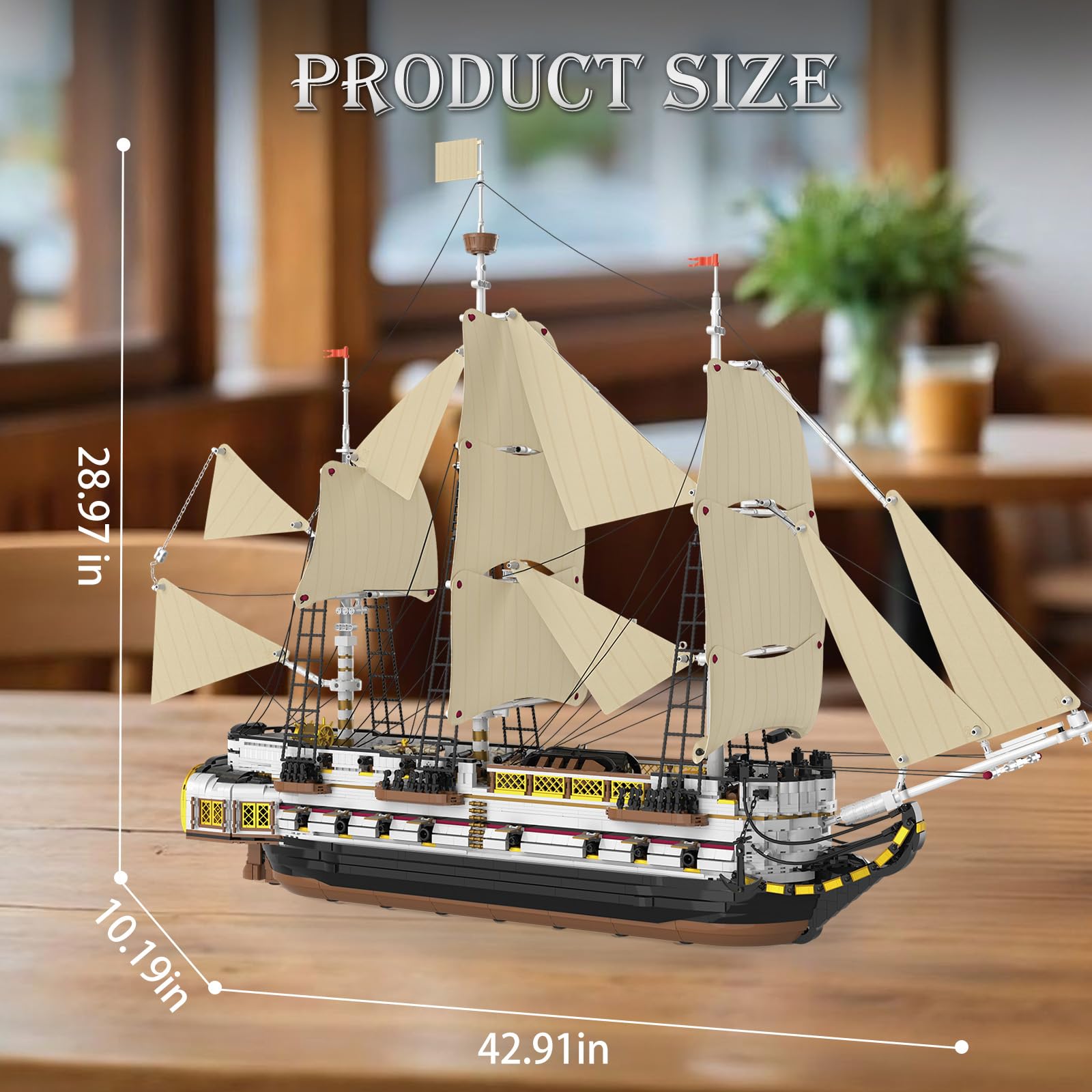 Reobrix Large Ship Building Block Toy, Collectible UK Endeavour