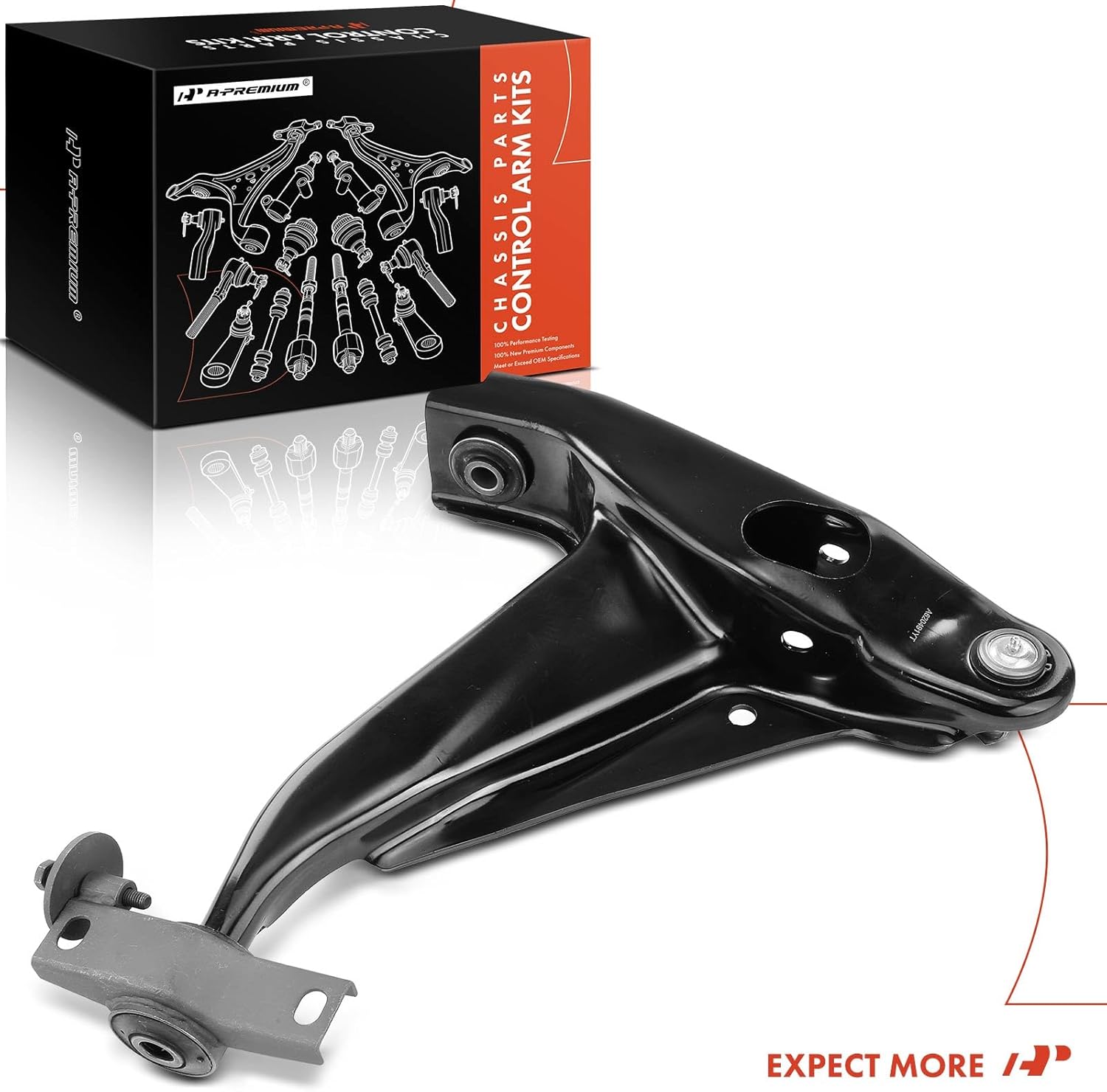 A-Premium Front Right Lower Control Arm, with Ball Joint & Bushing, Compatible with Ford Explorer 2002-2005, Mercury Mountaineer 2002-2005, 4-Door Only